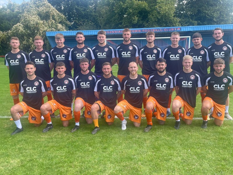 Clipstone FC, NEWS CLC Building Services sponsor the 1st team warmup